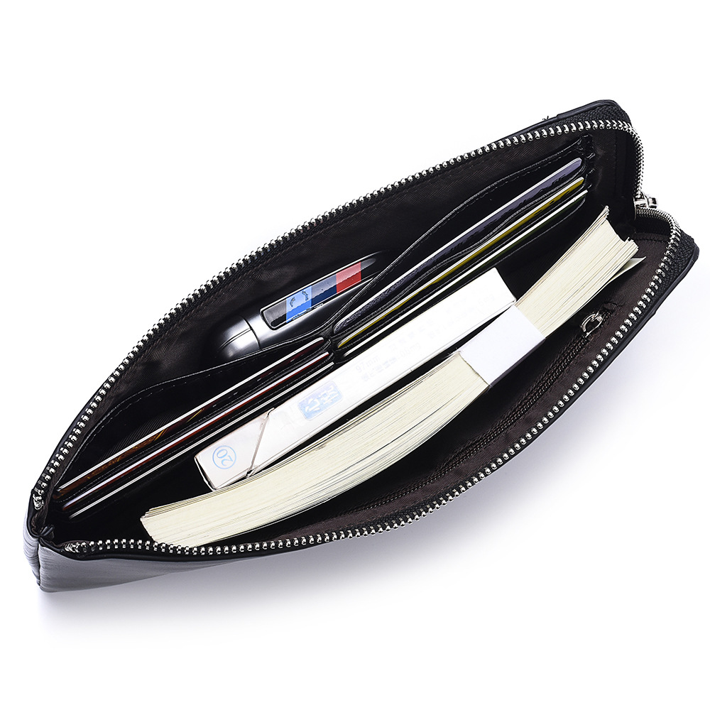 コンパクト 財布 スマホ収納ファスナー式薄型長財布