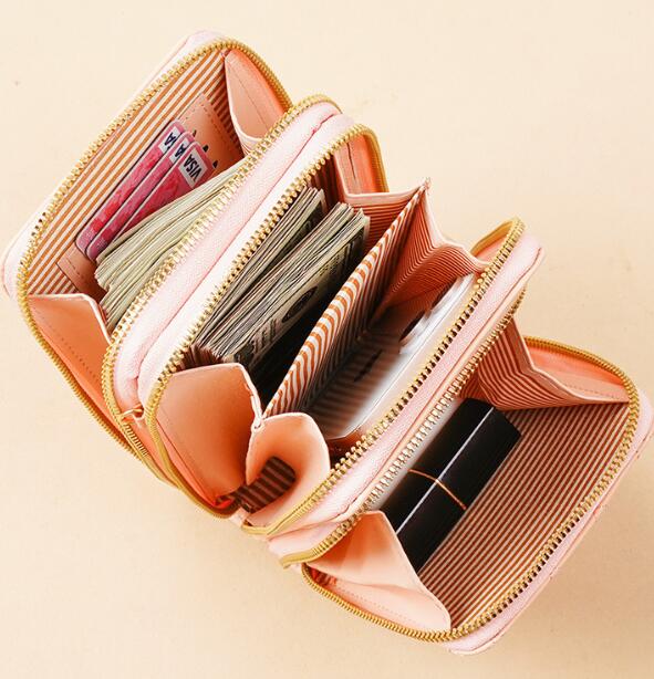 コンパクト 財布 レディース財布付きスマホポーチ ショルダーバッグ