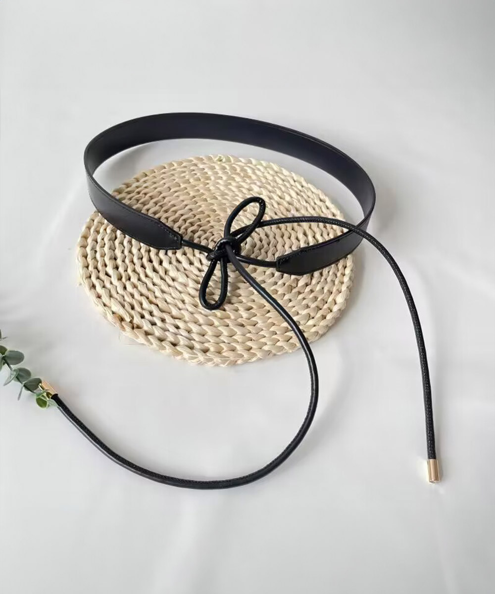 フレンチガーリー 細ベルト リボン結び ウエストマーク