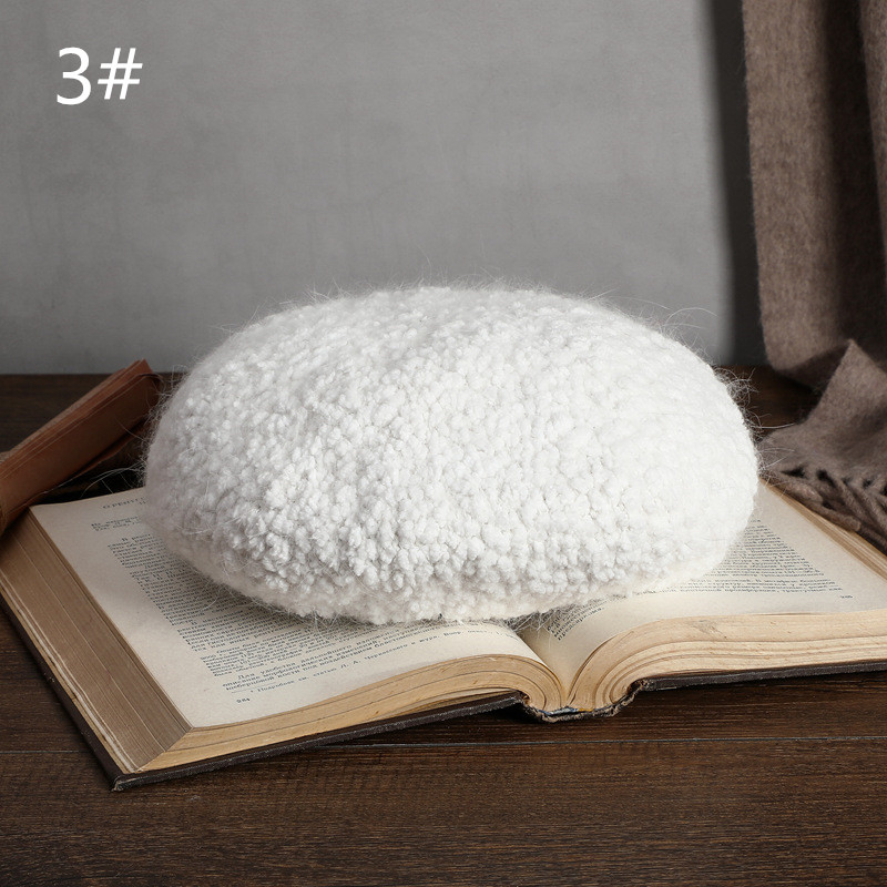 フレンチガーリー 秋冬新作ふわふわうさぎ毛ベレー帽小顔効果