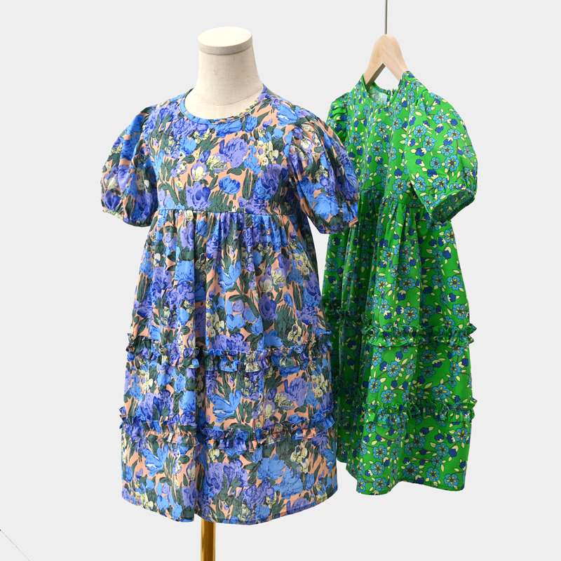 フレンチガーリー  花柄ティアードワンピース セットアップ