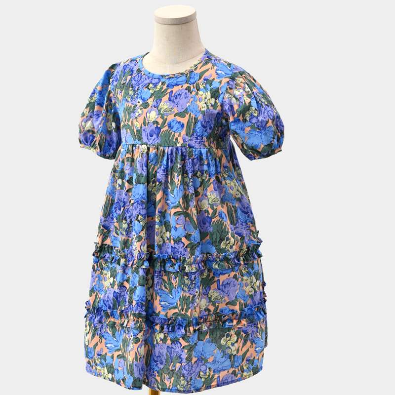 フレンチガーリー  花柄ティアードワンピース セットアップ