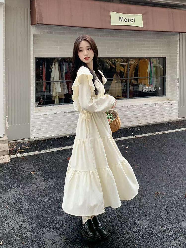 フレンチガーリー ふんわりティアードワンピース