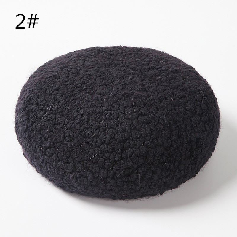 フレンチガーリー 秋冬新作ふわふわうさぎ毛ベレー帽小顔効果