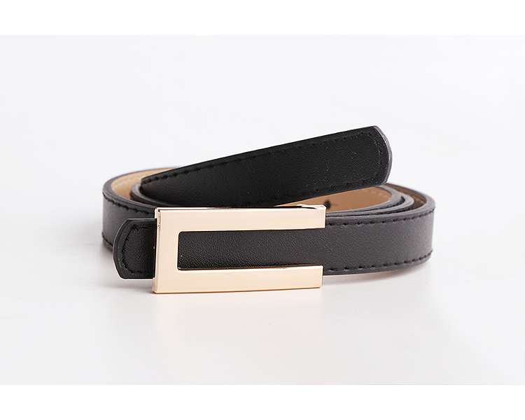 ベルト レディース レザーベルト 洗練スクエアバックルベルト