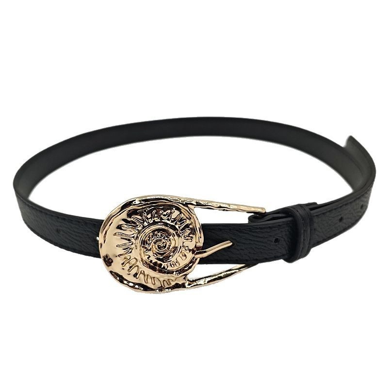 レディース ベルト レディース レザーベルト 合成皮革 細身 おしゃれバックル