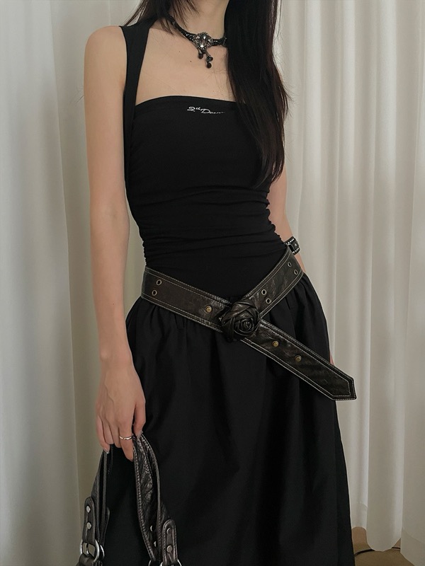 レディース ベルト 薔薇モチーフ レディース レザーベルト 合成皮革