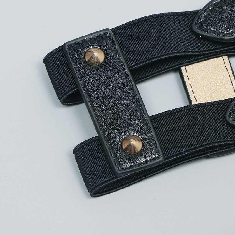 レディース ベルト レディース レザーベルト パール装飾 二重ベルト