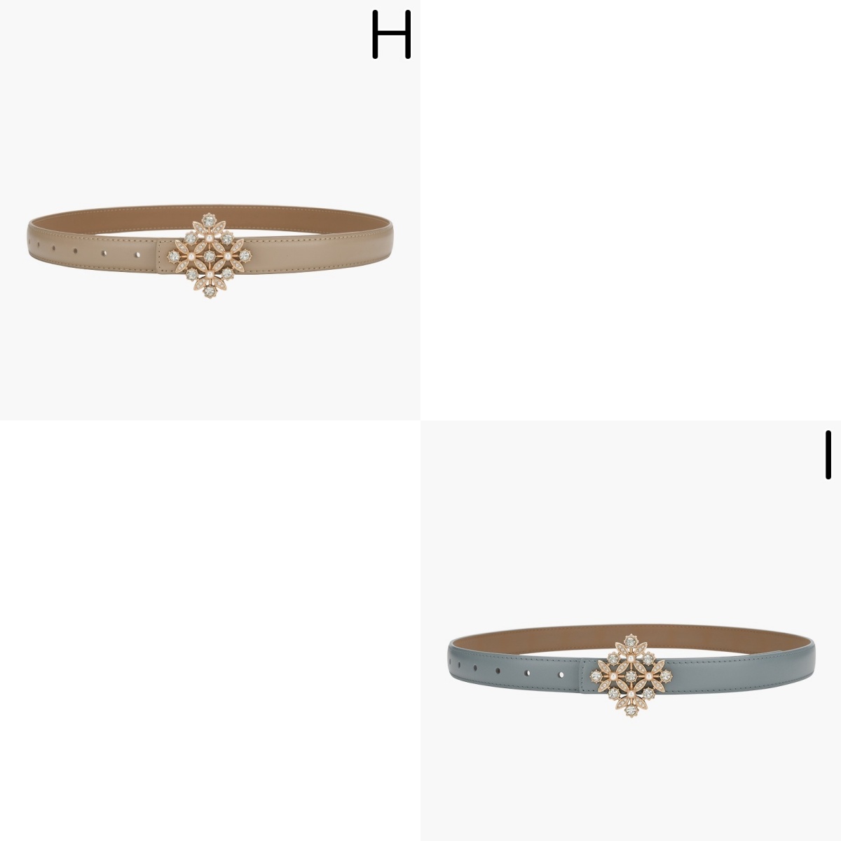 レディース ベルト レディース レザーベルト 花型バックル 合皮素材