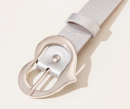 レディース ベルト 女性用レザーベルト 合成皮革 上品なホワイト