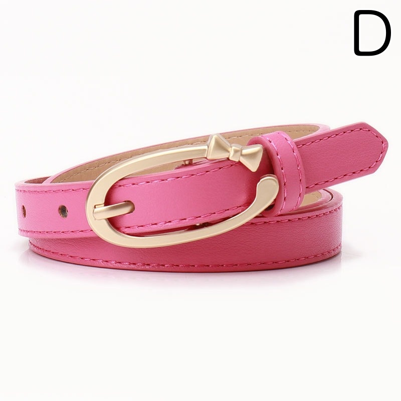 レディース ベルト 女性用細身レザーベルト 合成皮革 多色展開