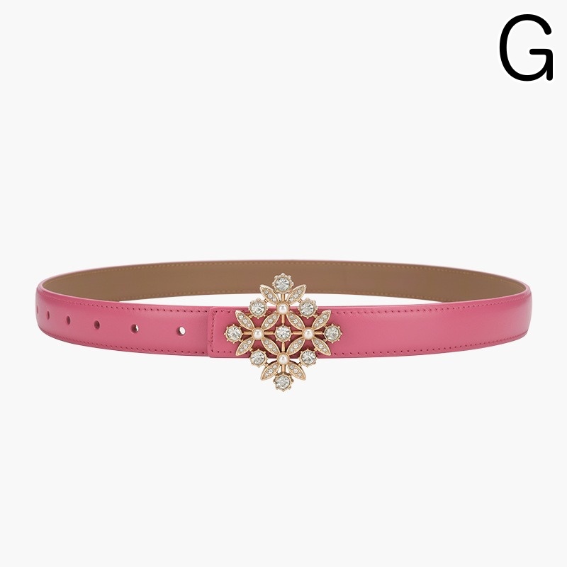レディース ベルト レディース レザーベルト 花型バックル 合皮素材
