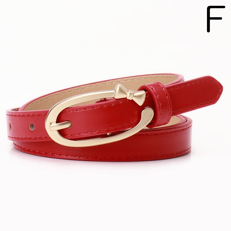 レディース ベルト 女性用細身レザーベルト 合成皮革 多色展開