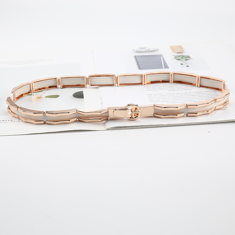 レディース ベルト レディース チェーンベルト 金属製 ウエスト飾り帯 細身