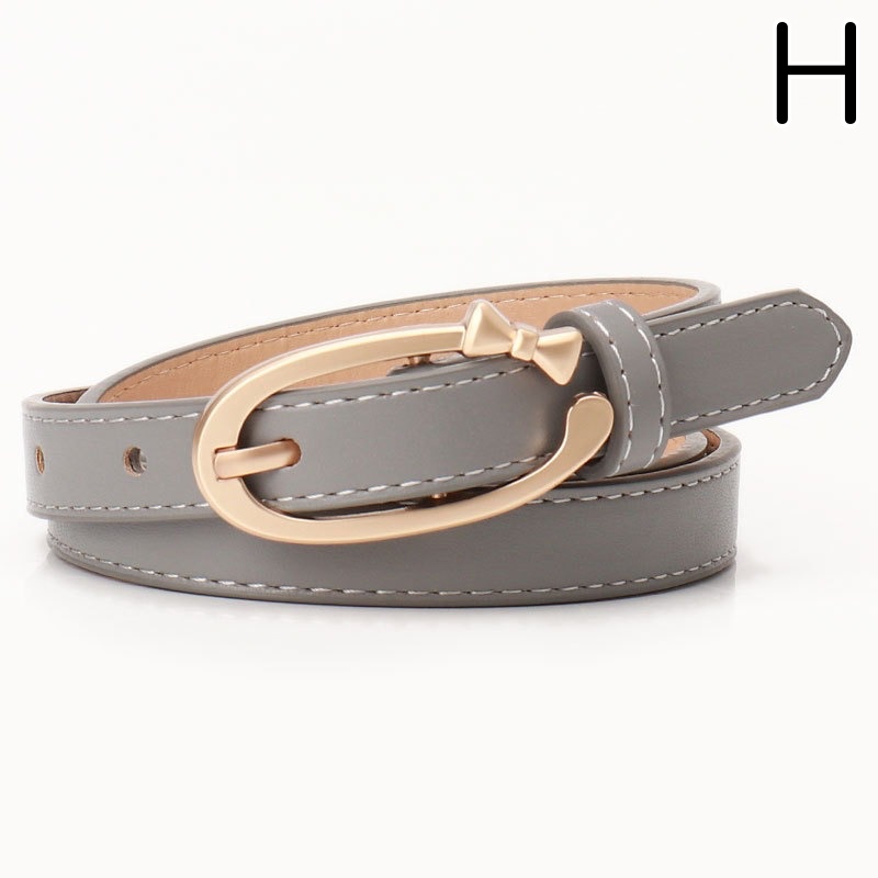 レディース ベルト 女性用細身レザーベルト 合成皮革 多色展開