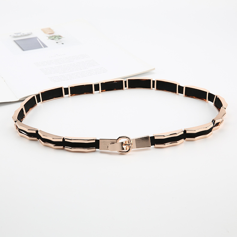 レディース ベルト レディース チェーンベルト 金属製 ウエスト飾り帯 細身