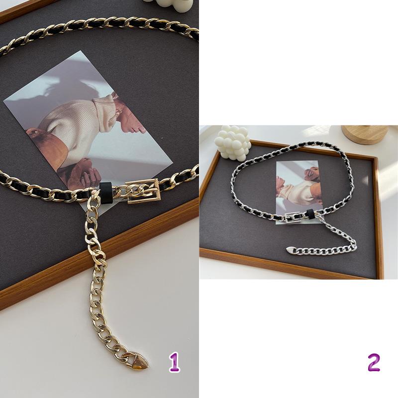 レディース ベルト レディース チェーンベルト 金属製 ウエスト装飾 おしゃれ細身