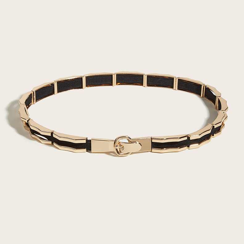 レディース ベルト レディース チェーンベルト 金属製 ウエスト飾り帯 細身