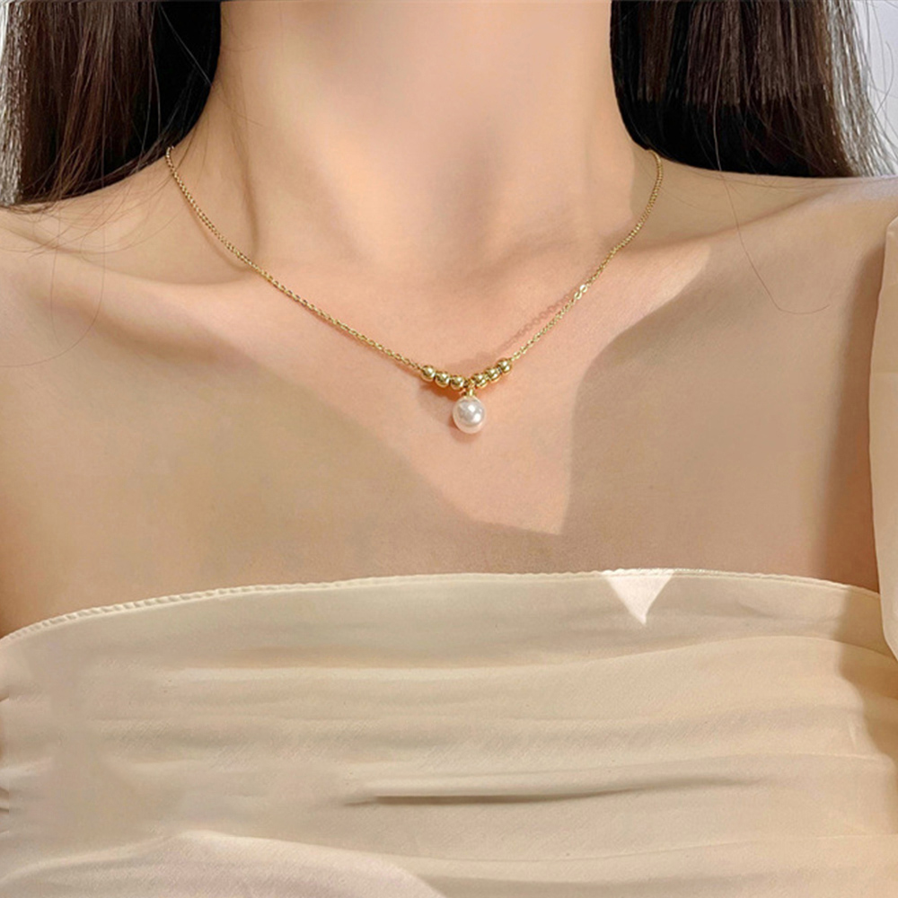 ゴールド×パール ネックレス