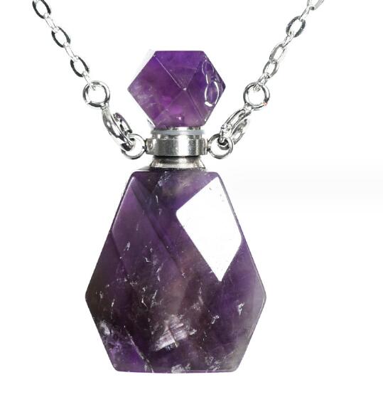 天然石 香水瓶 ゴールドチェーンネックレス パフューム