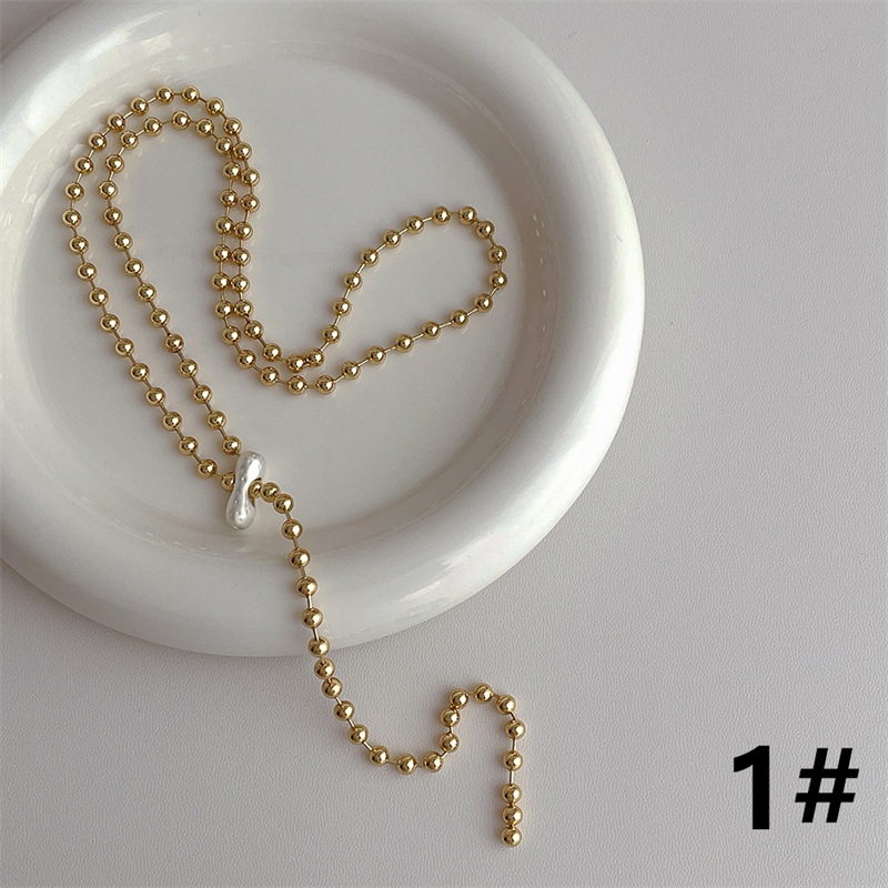 十四金コーティング シルバー ボールチェーン ネックレス 錆びにくい