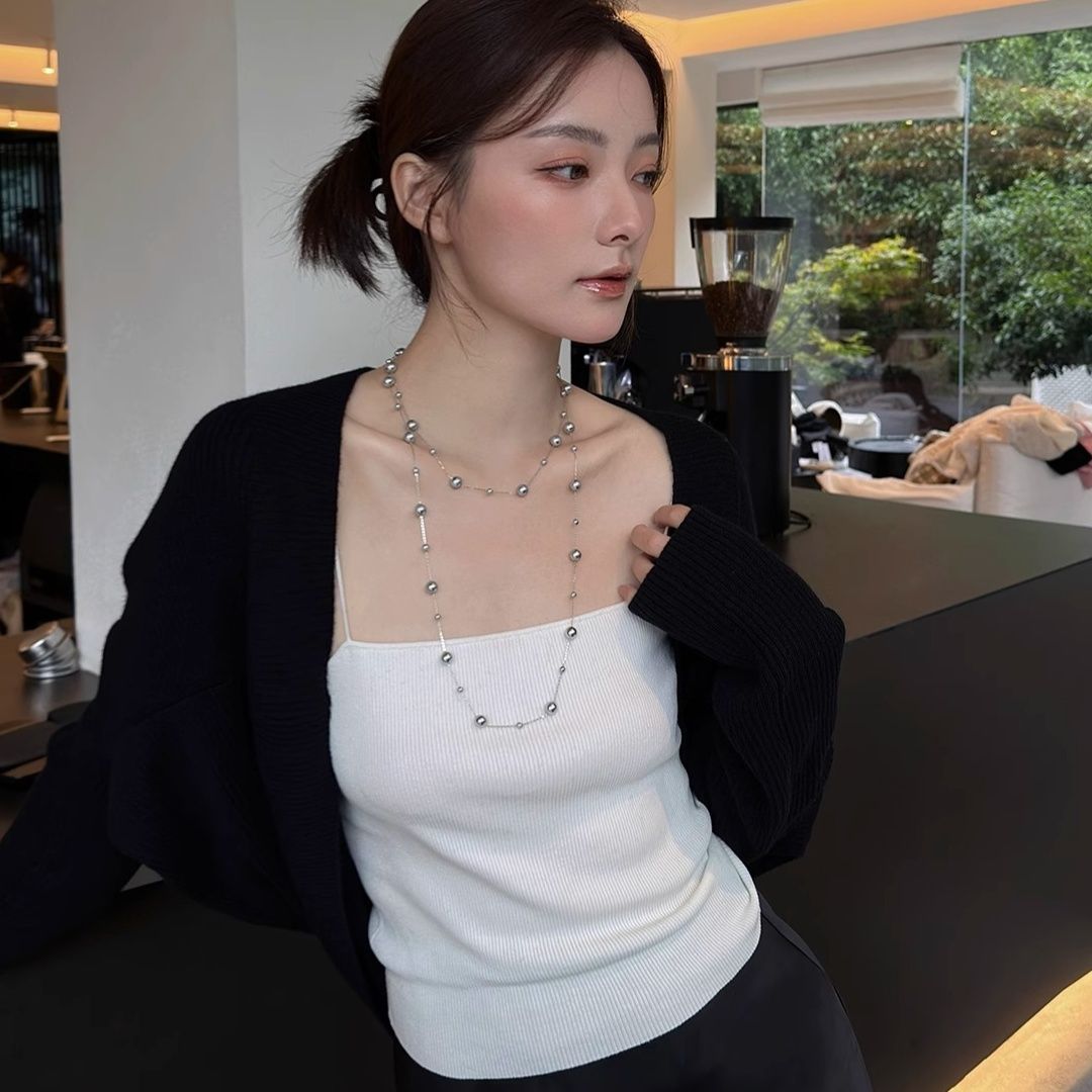 二連パール ロングネックレス