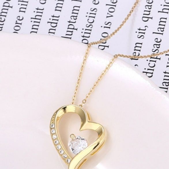 ネックレスレディース ネックレスレディース 煌めきハート 一粒石ネックレス