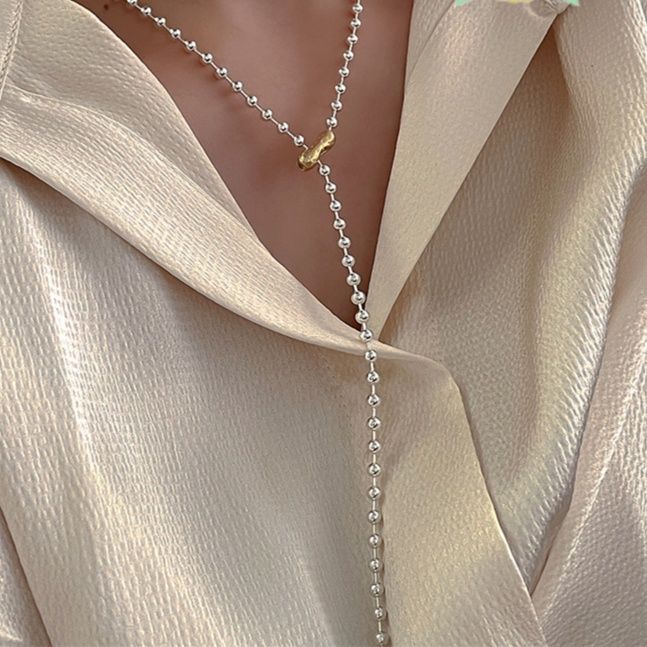 十四金コーティング シルバー ボールチェーン ネックレス 錆びにくい