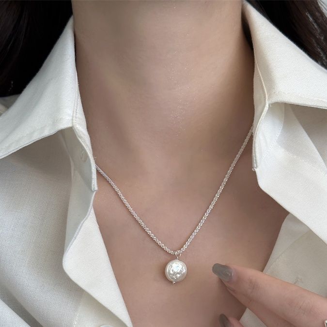 淡水パールの一粒ネックレス