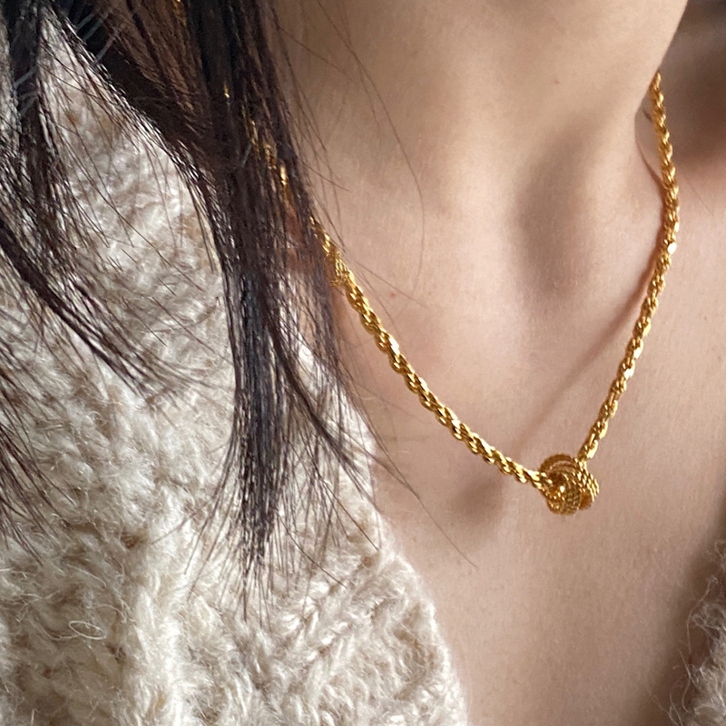 ゴールドチェーン首飾り錆びにくい上品