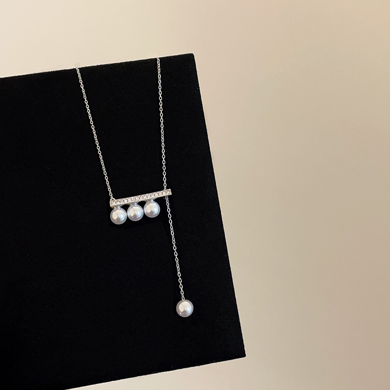 パール&バー レディース上品デザインネックレス