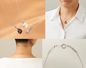 華やかシルバー磁気ネックレス3本セット