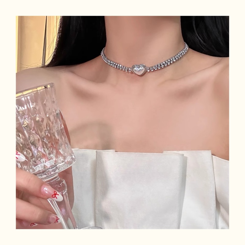 シルバー ハート ネックレス 