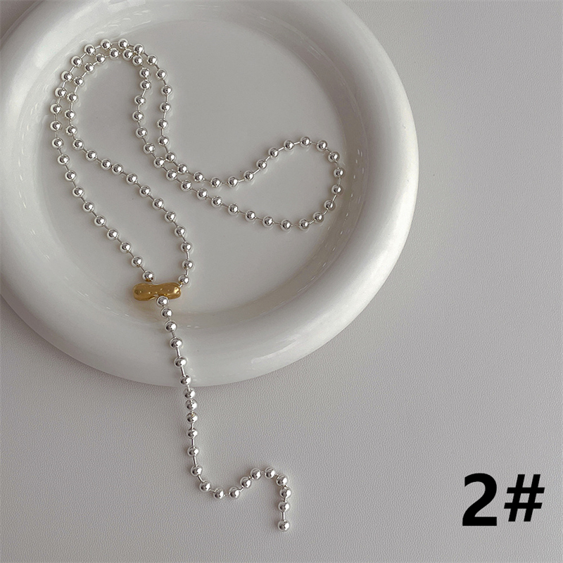 十四金コーティング シルバー ボールチェーン ネックレス 錆びにくい