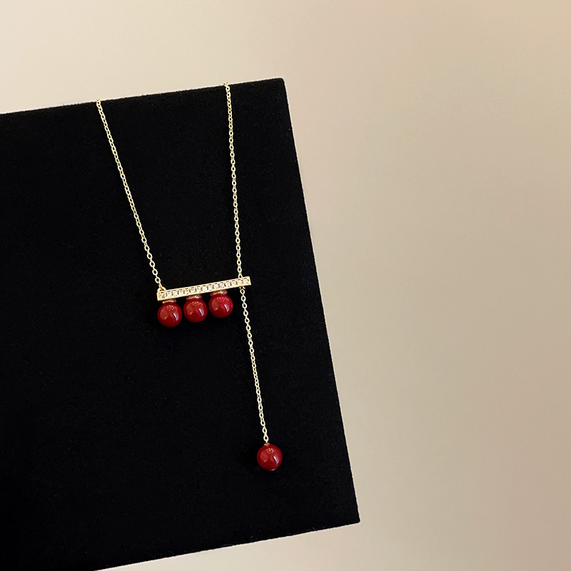 パール&バー レディース上品デザインネックレス