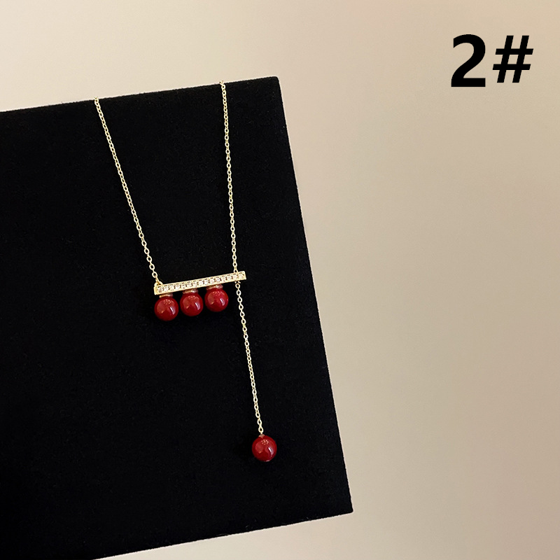 パール&バー レディース上品デザインネックレス