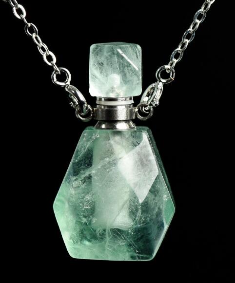 天然石 香水瓶 ゴールドチェーンネックレス パフューム