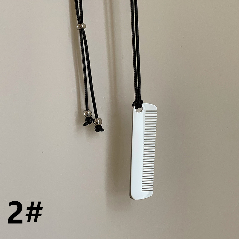 櫛モチーフ シルバー ネックレス 上品 大人可愛い コーム