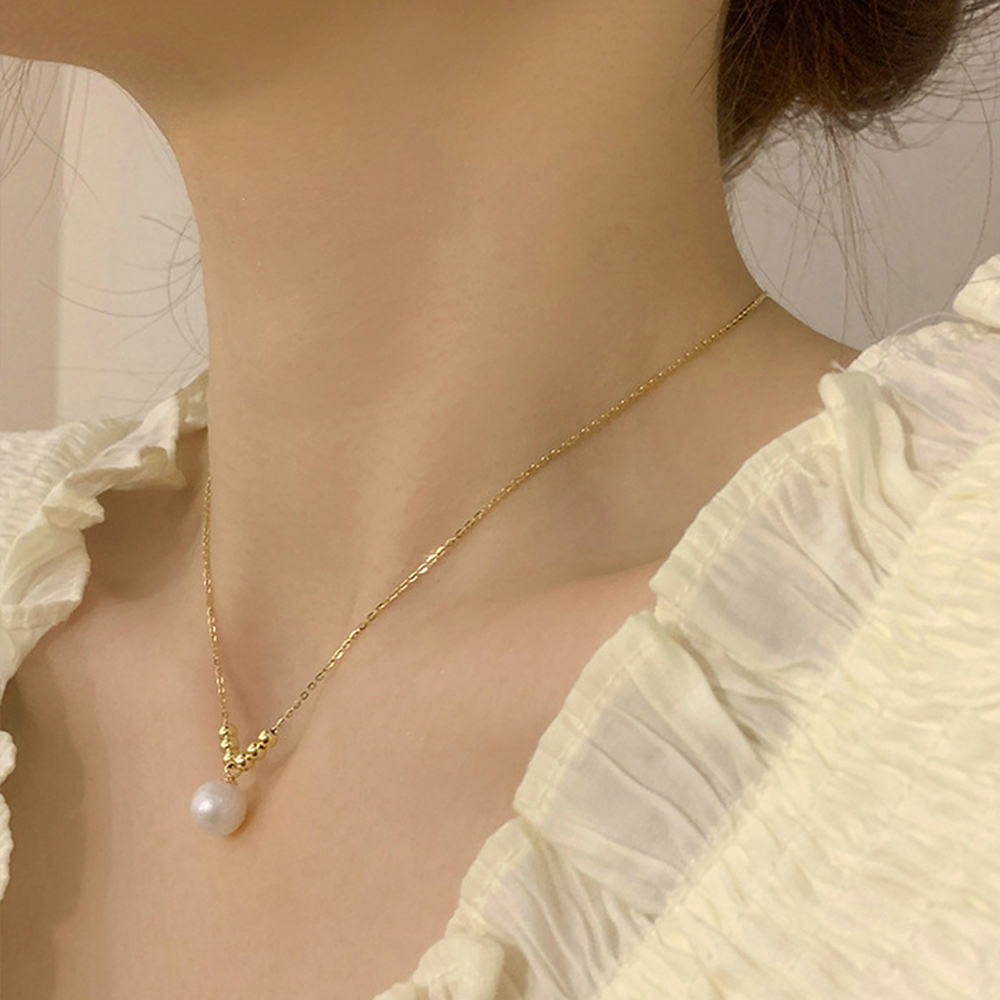 ゴールド×パール ネックレス