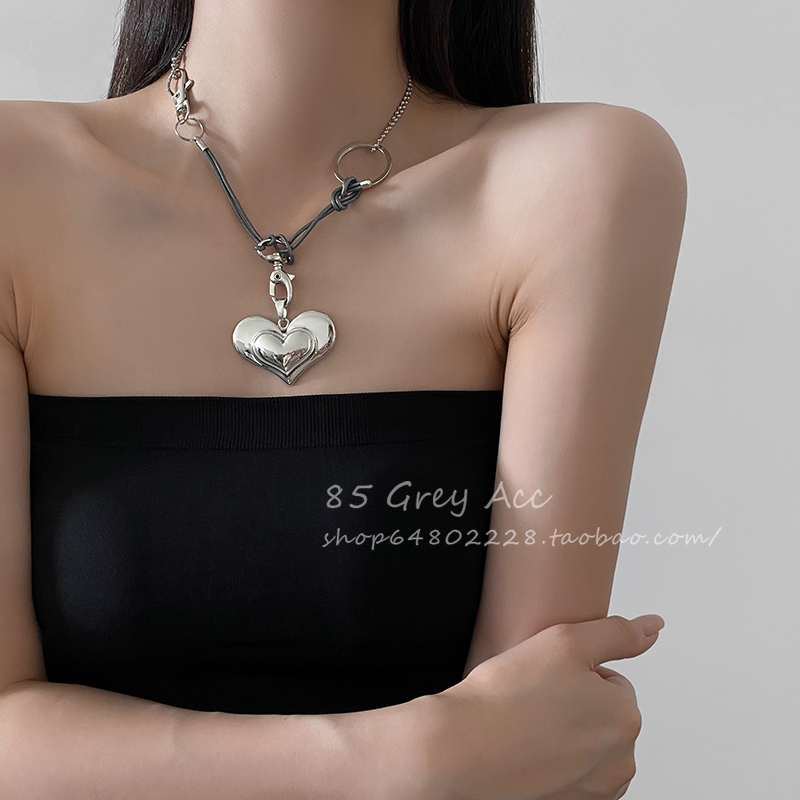 シルバー ハート ペンダント ネックレス 