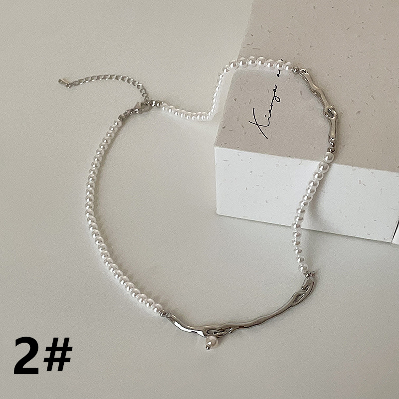 不規則デザインパール首飾り ネックレス