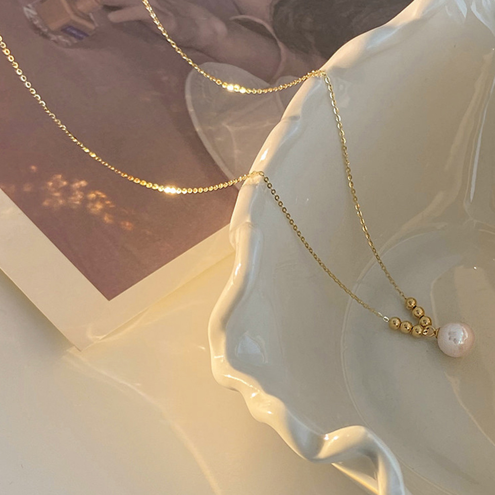 ゴールド×パール ネックレス