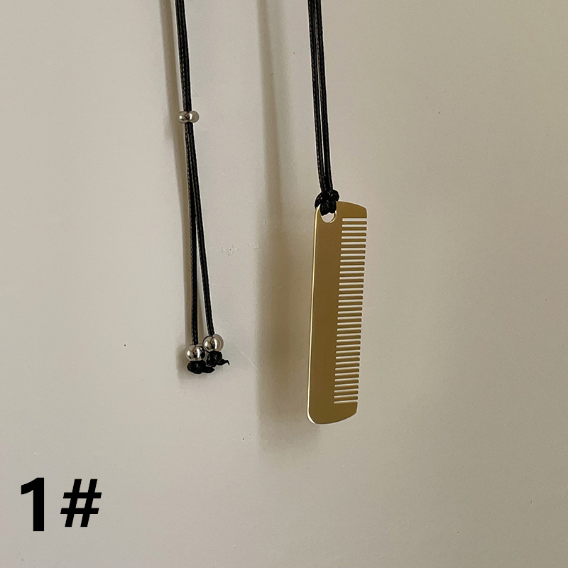 櫛モチーフ シルバー ネックレス 上品 大人可愛い コーム