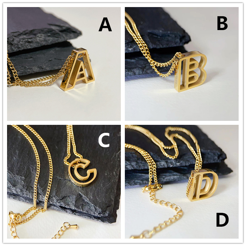頭文字 イニシャルゴールドネックレス 錆びにくい