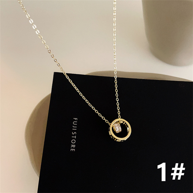 シルバーネックレス 円形デザイン 錆びにくい 女性用