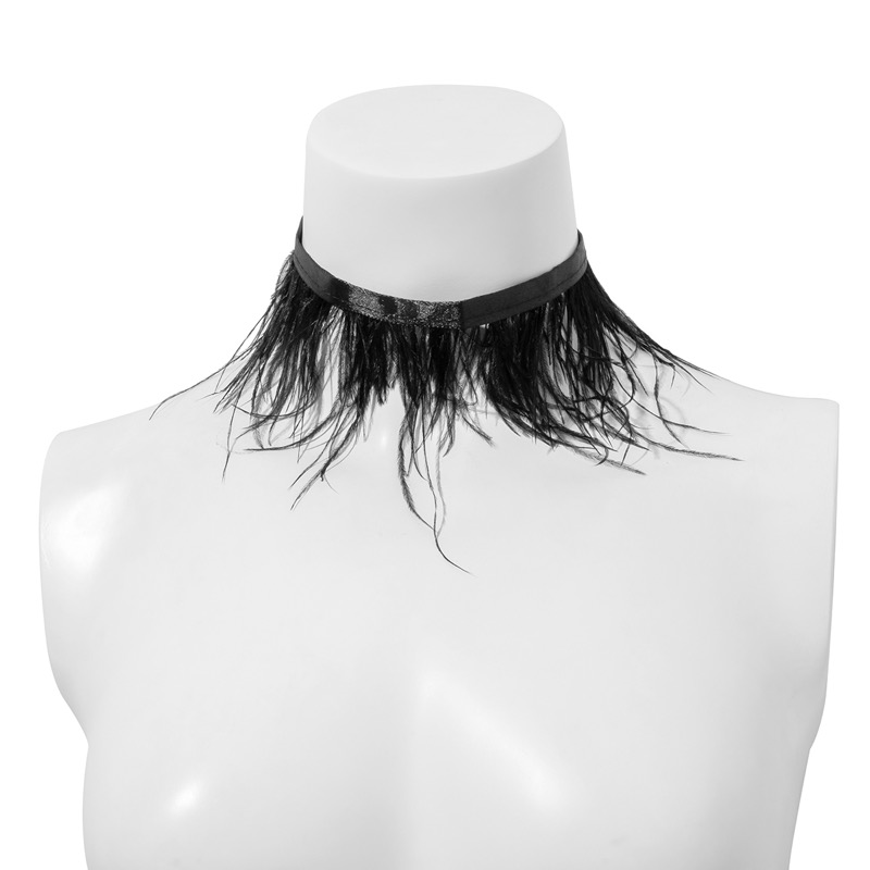 金具フェザーチョーカー首飾り