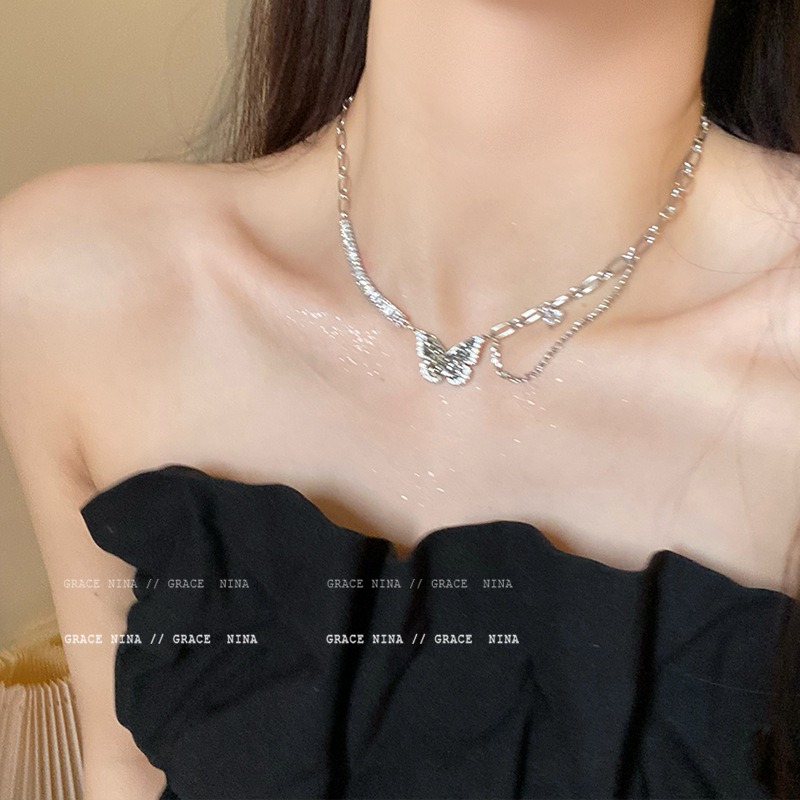 シルバー編み込みハートペンダントネックレス