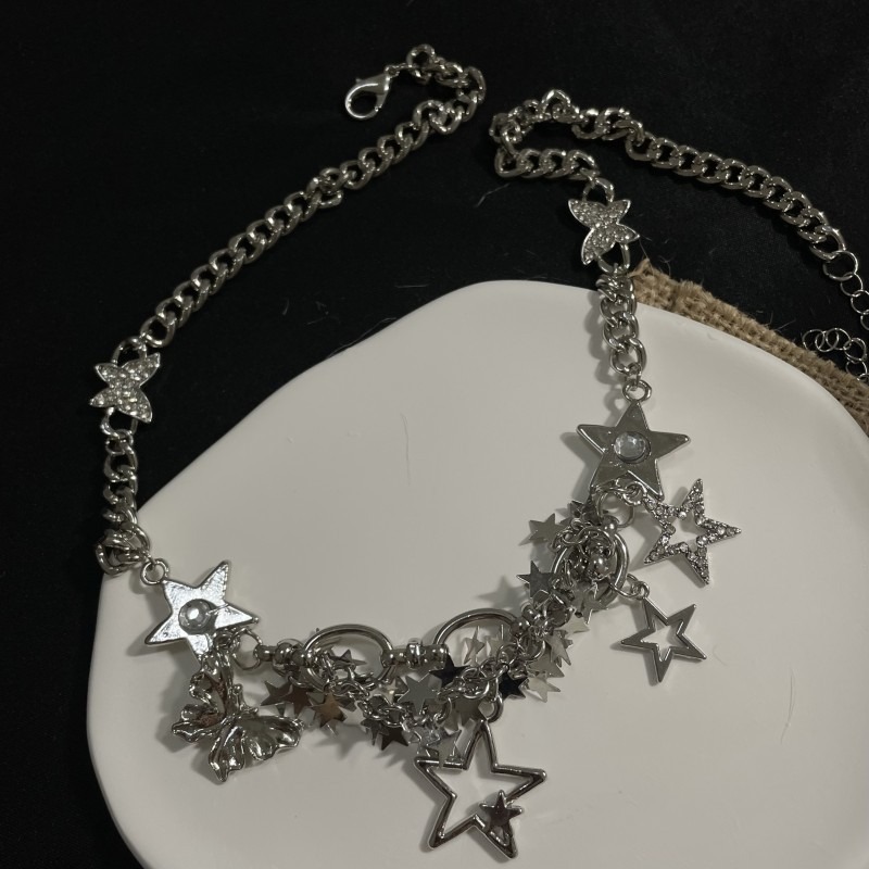 シルバー星形ペンダント ネックレス