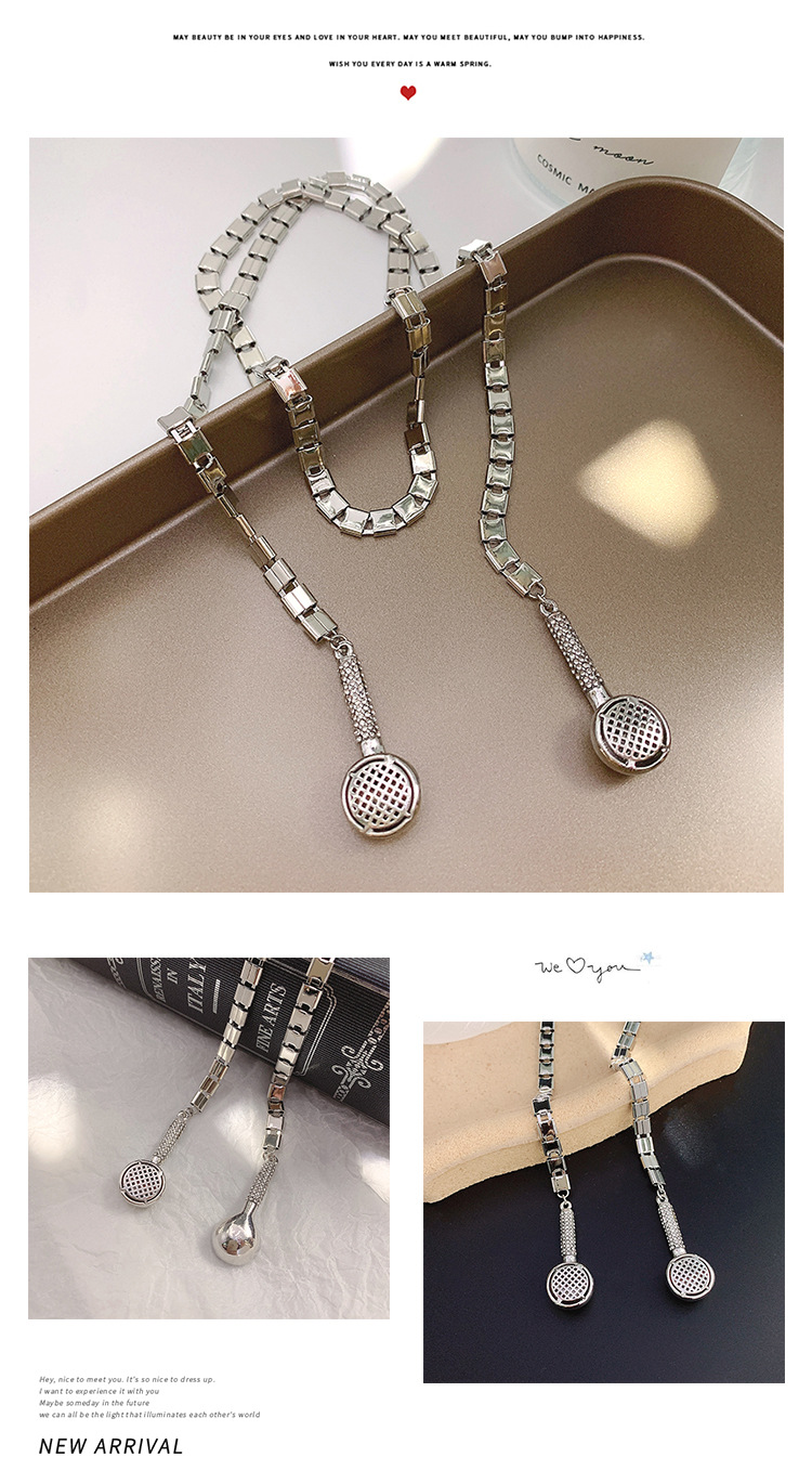 シルバー ロングネックレス 
