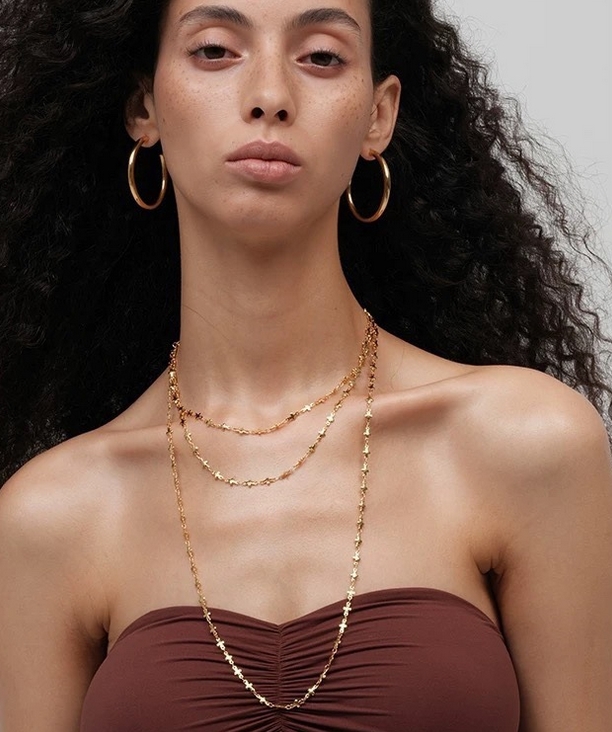 ゴールド十字架チェーンネックレス